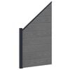 vidaXL Ensemble de Cl&ocirc;ture 95 x 180 cm WPC et Aluminium Gris