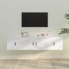 vidaXL Ensemble de meubles TV 3 pcs Blanc Bois d'ingénierie