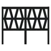 vidaXL T&ecirc;te de lit Noir 146x4x100 cm Bois massif de pin