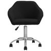 vidaXL Chaise pivotante &agrave; manger Noir Tissu