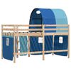vidaXL Lit mezzanine enfants avec tunnel sans matelas bleu 90x190 cm
