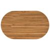 vidaXL Plateau de table 120 x 70 x 3,5 cm ovale Bois de teck massif