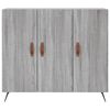 vidaXL Buffet sonoma gris 90x34x80 cm bois d'ingénierie