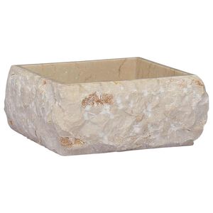 vidaXL Lavabo Cr&egrave;me 30x30x13 cm Marbre