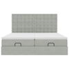 vidaXL Cadre de lit ottoman avec matelas gris clair 200x200 cm velours