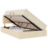 vidaXL Lit avec rangement et matelas Cr&egrave;me 120 x 200 cm Velours