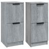 vidaXL Buffets 2 pcs Sonoma gris 30x30x70 cm Bois d'ing&eacute;nierie
