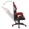 vidaXL Fauteuil de jeux vid&eacute;o Noir et rouge Similicuir