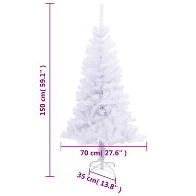 vidaXL Arbre de Noël artificiel avec support 150 cm 380 branches