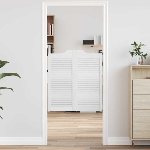 vidaXL Portes battantes &agrave; persiennes 2 paires blanc 90x80 cm
