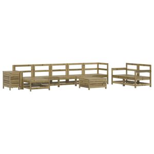 vidaXL Salon de jardin 10 pcs bois de pin impr&eacute;gn&eacute;