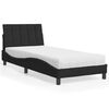 vidaXL Lit avec matelas Hanko noir 80x200 cm velours