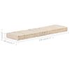 vidaXL Coussin de plancher de palette Coton 120x40x7 cm Beige