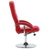 vidaXL Fauteuil inclinable avec repose-pied Rouge Similicuir