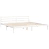 vidaXL Cadre de lit sans matelas blanc bois massif