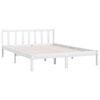 vidaXL Cadre de lit sans matelas blanc bois massif 140x190 cm