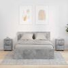 vidaXL Tables de chevet avec tiroir 2 pcs Gris b&eacute;ton 30,5 x 30 x 43 cm