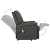 vidaXL Fauteuil de massage inclinable Gris fonc&eacute; Tissu