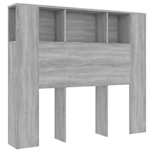 vidaXL Armoire de t&ecirc;te de lit sonoma gris 120x18,5x102,5 cm