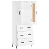 vidaXL Buffet haut Blanc 69,5x34x180 cm Bois d'ingénierie