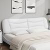vidaXL Coussin de t&ecirc;te de lit Hvar blanc 200 cm similicuir