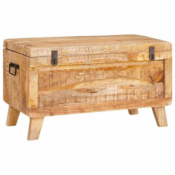 vidaXL Bo&icirc;te de rangement 70 x 35 x 40 cm bois de manguier massif