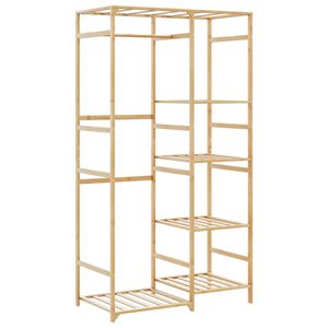 vidaXL Porte-v&ecirc;tement avec &eacute;tag&egrave;res 100x50x184,5 cm bambou