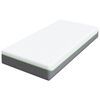 vidaXL Matelas Blanc et Gris 90 x 200 cm Tissu jacquard