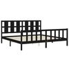 vidaXL Cadre de lit sans matelas noir 200x200 cm bois massif de pin