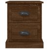 vidaXL Tables de chevet 2pcs ch&ecirc;ne marron 39x39x47,5cm bois ing&eacute;nierie