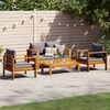 vidaXL Salon de jardin avec coussins 4 pcs bois d'acacia massif