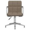 vidaXL Chaise pivotante de bureau Taupe Tissu