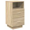 vidaXL Table de chevet avec 2 tiroirs ch&ecirc;ne sonoma 36x36x68 cm