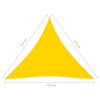 vidaXL Voile de parasol tissu oxford triangulaire 4,5x4,5x4,5 m jaune