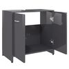 vidaXL Armoire de salle de bain Gris brillant 60x33x61 cm Agglom&eacute;r&eacute;
