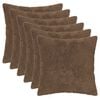 vidaXL Housse de coussin 6 pc HEERLEN Marron Clair 50 x 50 cm