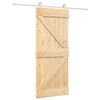 vidaXL Porte coulissante Naturel et Blanc 85 x 210 cm