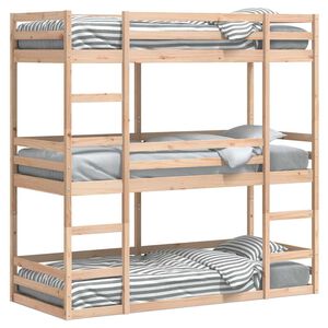vidaXL Lit superpos&eacute; triple sans matelas 80x200 cm bois de pin massif