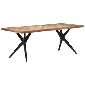 vidaXL Table &agrave; manger 200x90x76 cm Bois de r&eacute;cup&eacute;ration massif