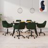 vidaXL Chaises pivotantes &agrave; manger lot de 6 Vert fonc&eacute; Velours