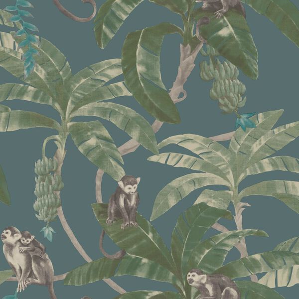 DUTCH WALLCOVERINGS Papier peint Monkey Puzzle Vert