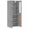 vidaXL Buffet haut Gris b&eacute;ton 69,5x34x180 cm Bois d'ing&eacute;nierie