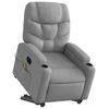 vidaXL Fauteuil inclinable de massage &eacute;lectrique Gris clair Tissu
