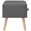 vidaXL Table de chevet Gris foncé 40x35x40 cm Tissu