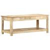vidaXL Table basse peinte &agrave; main 110x50x45 cm Bois de manguier massif