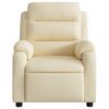 vidaXL Fauteuil inclinable de massage crème tissu