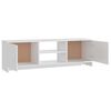 vidaXL Meuble TV Blanc brillant 120x30x37,5 cm Bois d'ingénierie