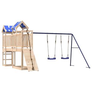 vidaXL Aire de jeux d'ext&eacute;rieur bois de pin massif