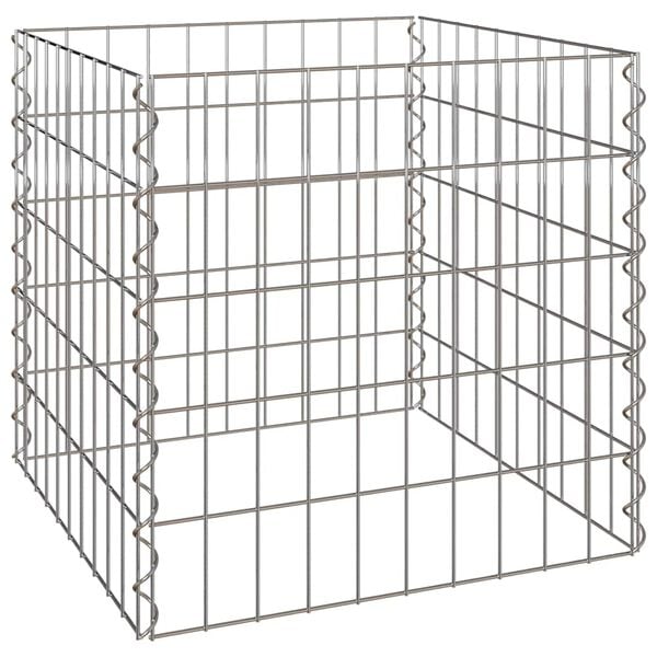 vidaXL Composteur Gris Acier