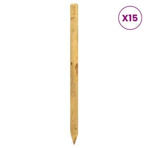 vidaXL Poteaux de cl&ocirc;ture 15 pi&egrave;ces Vert 60 cm Bois de pin massif